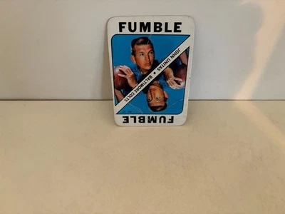 JOHNNY UNITAS 1971 Game Insert Card Topps #37 BALTIMORE COLTS HOF Lower Grade - Image 1 of 2