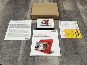 Microsoft PhotoDraw 2000 Version 2 Disc Set w/ Program Book-NEW/OPEN BOX - Picture 1 of 14