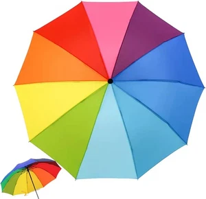 YUEMING Regen-Schirm Sturmfest für Regen, Windsicherer Sturm Taschen-Schirm - Bild 1 von 9