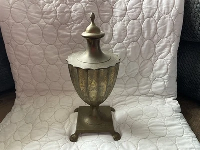 Vintage Brass Urn, Oddity Rare 14" - Image 1 of 4