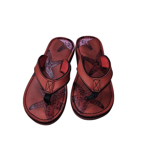 Sandali Clarks donna taglia 6 rosso stella marina infradito perizoma comodi scarpe da spiaggia