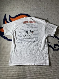 Vintage 90s Big Dogs Dictionary Graphic White T-shirt Men’s Size Large!!!! - Picture 1 of 9