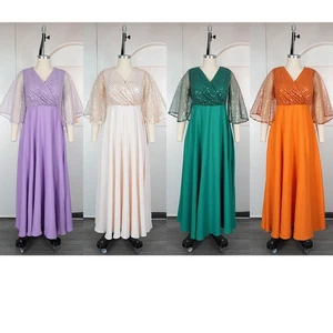Eid Muslim Women Elegant Long Abaya Rhinestone Loose Casual Kaftan Maxi Dress - Picture 1 of 34