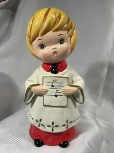 Estatuilla de Navidad Choir Boy vintage / Japón - Imagen 1 de 4