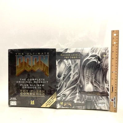 Ultimate Doom + Master Levels For II PC CD-ROM Video Game 1995 ID NEW BOX SET - Image 1 of 4