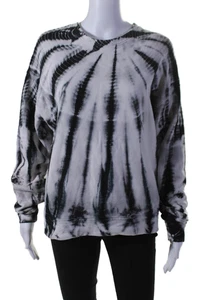 Fifteen Twenty Womens Tie Dye Crew Neck Pullover Hoodie Black White Size XS - Picture 1 of 6