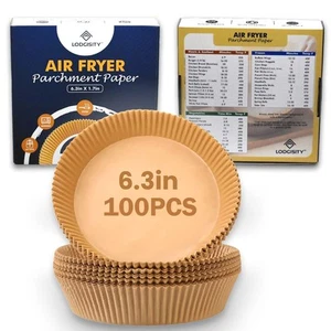 Air Fryer Disposable Paper Liner- 100 Pcs Non Stick Parchment Paper Liner for... - Picture 1 of 7