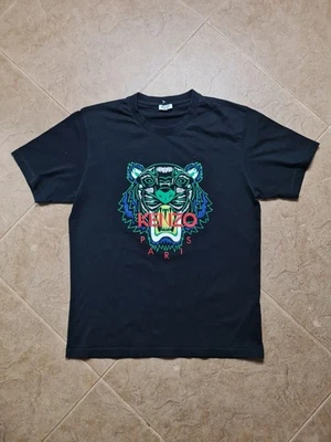 Vintage Mens T-Shrts Kenzo Shirts Black Big Logo Lion Japan Size XL - Image 1 of 4