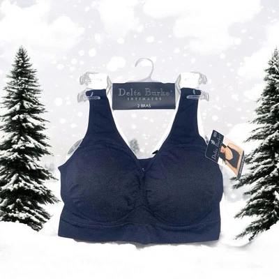 Paquete de 2 sujetadores sin costuras Delta Burke talla 2X almohadillas extraíbles suaves cómodas para salón NUEVO Foto 1 de 4