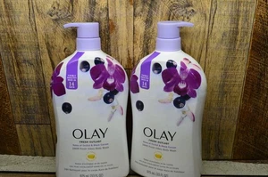 Olay Fresh Outlast Body Wash Nota de Orquídea Grosella Negra 33 Fl Oz Paquete de 2 - Imagen 1 de 2