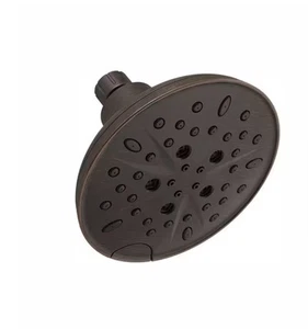 Pulvérisateur Delta 5 6 pouces Pommeau de douche rond avec pause dans SpotShield bronze vénitien - Photo 1/5