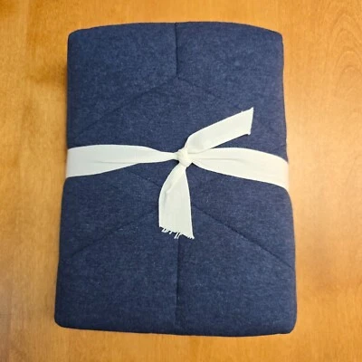 POTTERY BARN NIÑOS JERSEY JASPEADO ACOLCHADO FARSA EURO ~ AZUL MARINO Foto 1 de 4