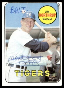 1969 Topps #580 Jim Northrup  Detroit Tigers Low Grade Filler (MC) (MK)