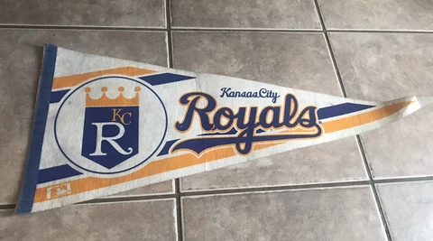 Vintage Kansas City Royals Baseball Pennant Cover
