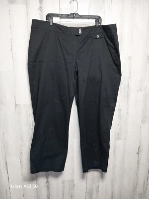 Pantalones chinos Avenue Signature para mujer talla 22 negros Foto 1 de 4