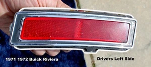 OEM 1971 1972 Buick Riviera Drivers Left Side Rear Marker Light 5963395 - Picture 1 of 10