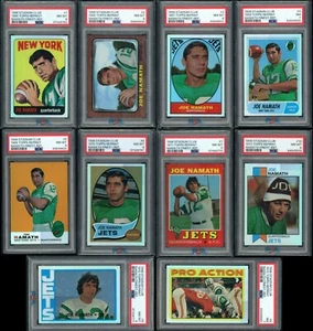 1996 Joe Namath Topps Reprint Refractor Graded Lot Set of 10 Matching PSA Slabs - Picture 1 of 11