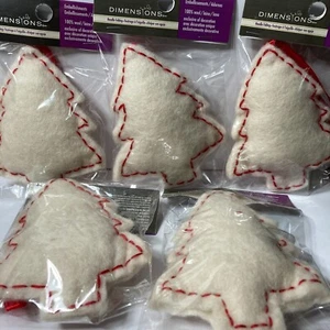 20 Christmas Tree Ornament Felt Embellishments 100% Wool Needle Felting Crafts - Bild 1 von 15
