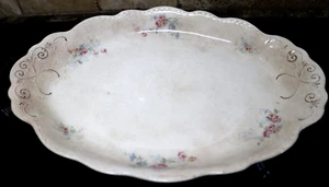 Antique Ironstone Platter Royal Semi Porcelain Alfred Meakin England 16" x 11" - Picture 1 of 10