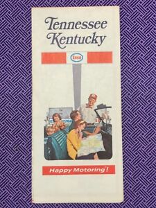 Tennessee Kentucky Esso Humble road map. 1971 Happy Motoring © General Drafting.