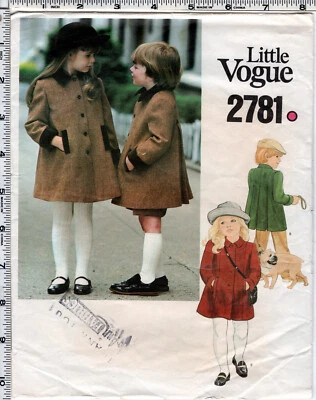 Children's Coat" Little VOGUE Vogue Pattern Service Sewing Craft 2781 UNCUT Sz 4 - Image 1 of 4