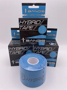 3 ROLLS Kinesiology Tape *HybridTape* K Tape Water Resistant + Hypoallergenic - Picture 1 of 11
