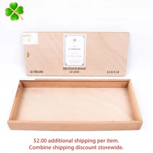 Caja de cigarros de madera vacía Le Careme Belicosos Finos LE 2022 11,75" x 5,5" x 1,25" - Imagen 1 de 12