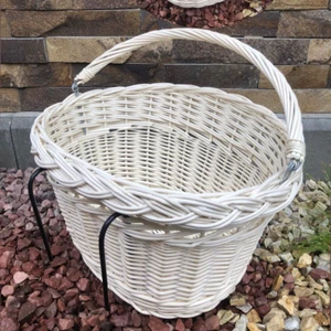 NEW white Wicker Bicycle Basket Bike Bicycle Accessories Bike - Picture 1 of 3