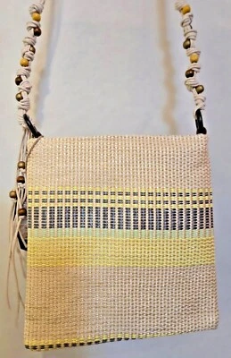 BOLSO BANDOLERA DE LONA POLIETILENO A RAYAS en SEIS OPCIONES DE COLOR SOL 'N' ARENA Foto 1 de 4