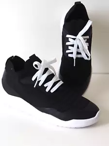 NINE WEST Black Stretch Knit Slip On Shoe Laced Comfort Walking Sneaker Sz 8 NEW - Picture 1 of 12