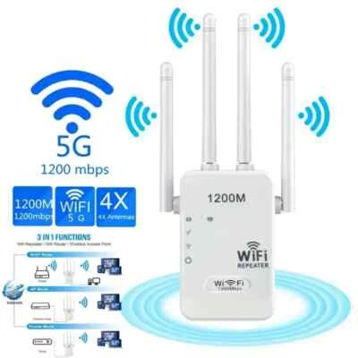 Wireless Router Wifi Signal Booster 2.4G Repeater 1200Mbps WIFI Range Extender - Image 1 of 4