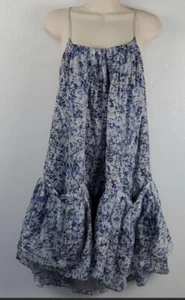 THEYSKENS THEORY Silk mini dress WATERCOLOR Print MINI Dress large - Bild 1 von 5