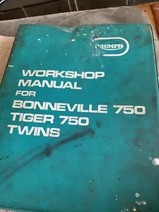 Vintage Motorcycle Workshop Manual for Triumph Bonnet like 750 Tiger 750 Twos - Picture 1 of 7