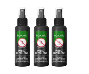 TROPICAL STRENGTH Insect Repellent Spray-3 x 100ml - Natural, DEET free formula - Picture 1 of 6