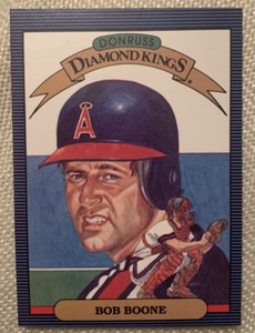 1986 Donruss Diamond Kings Bob Boone California Angels #17 Near Mint