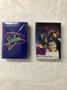 Vintage Unopened Cigarette Playing Cards Camel, Salem 91’ US Playing Card Co. 