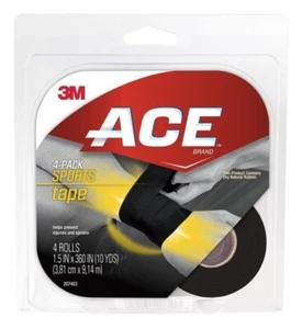Cinta deportiva marca 3M ACE, firme, comodidad de apoyo, negra, 1,5" x 360", 4 rollos - Imagen 1 de 3