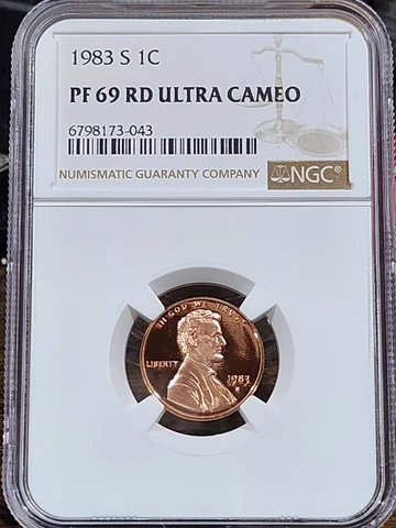 1983 S Lincoln 1c, NGC Certified PF 69 UCAM RD, 043 Cover