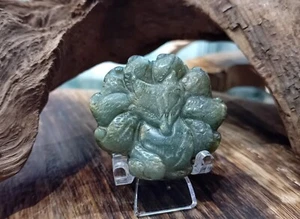 Beautiful Carved Labradorite 9 Tail Fox Disc (3) - Picture 1 of 1