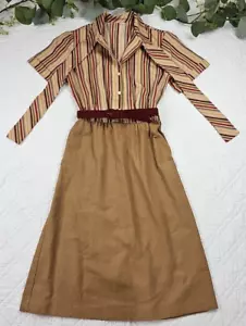 VTG 60's Stripped Soft Short Sleeve Dress Size S - Picture 1 of 10