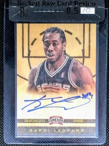 2012-13 Kawhi Leonard Rookie Auto BGS 10 / 8.5 🔥 Panini Threads RC Graded - Picture 1 of 2