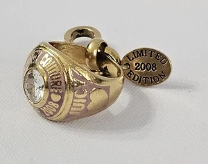 Vintage Juicy Couture 2008 Pink And Gold Tone Class Ring Charm. RN - Picture 1 of 10