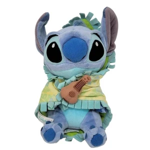 Disney Parks Baby Stitch Plush Lilo Stitch Disney Babies Blanket Ukulele Guitar - Imagen 1 de 14