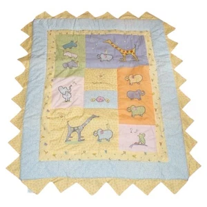 Carters John Lennon Real Love Animal Crib Comforter Blanket Block Triangle Trim - Picture 1 of 5