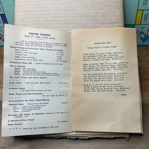 17 de abril de 1960 Iglesia Americana en París Programa de Servicio Domingo de Pascua B58 - Imagen 1 de 10