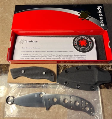 Spyderco Mule Magnacut w/Scales & Sheath - Image 1 of 2