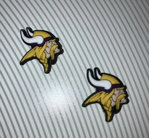 Minnesota Vikings Crocs Charms NFL Shoe Charms 2 Pieces - Picture 1 of 1
