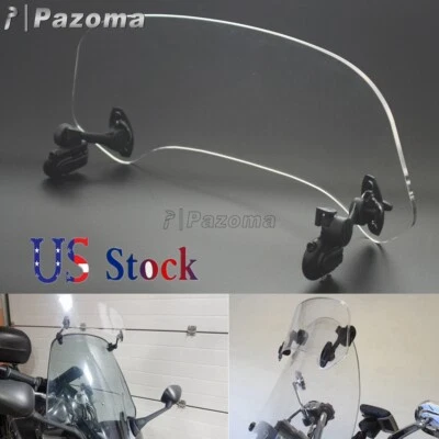 Extensión de parabrisas con clip para motocicleta para Honda Harley BMW Cruiser Foto 1 de 4