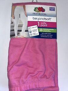 New Fruit of the Loom Waffle Pant Size 2X 20 PINK Beyond Soft Elastic Waist XXL