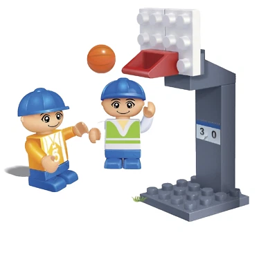 27шт BanBao баскетбол обруч сетка 2 миниатюрный игрок мяч строительный блок модель игрушка - Изображение 1 из 2